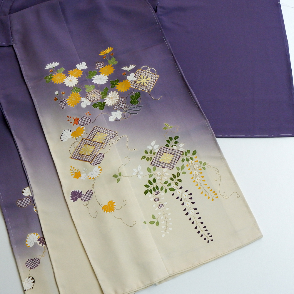 工芸キモノ野口謹製　色留袖【菊に葵】　