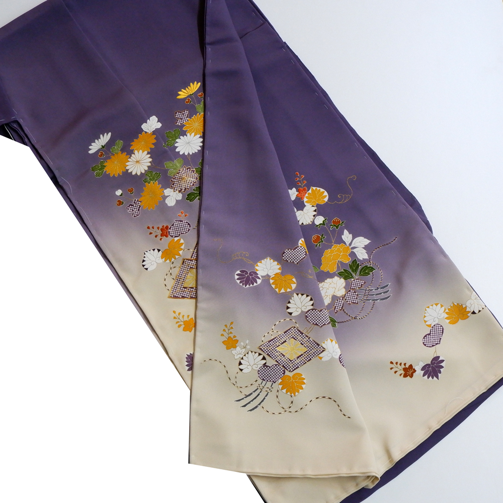 工芸キモノ野口謹製　色留袖【菊に葵】　