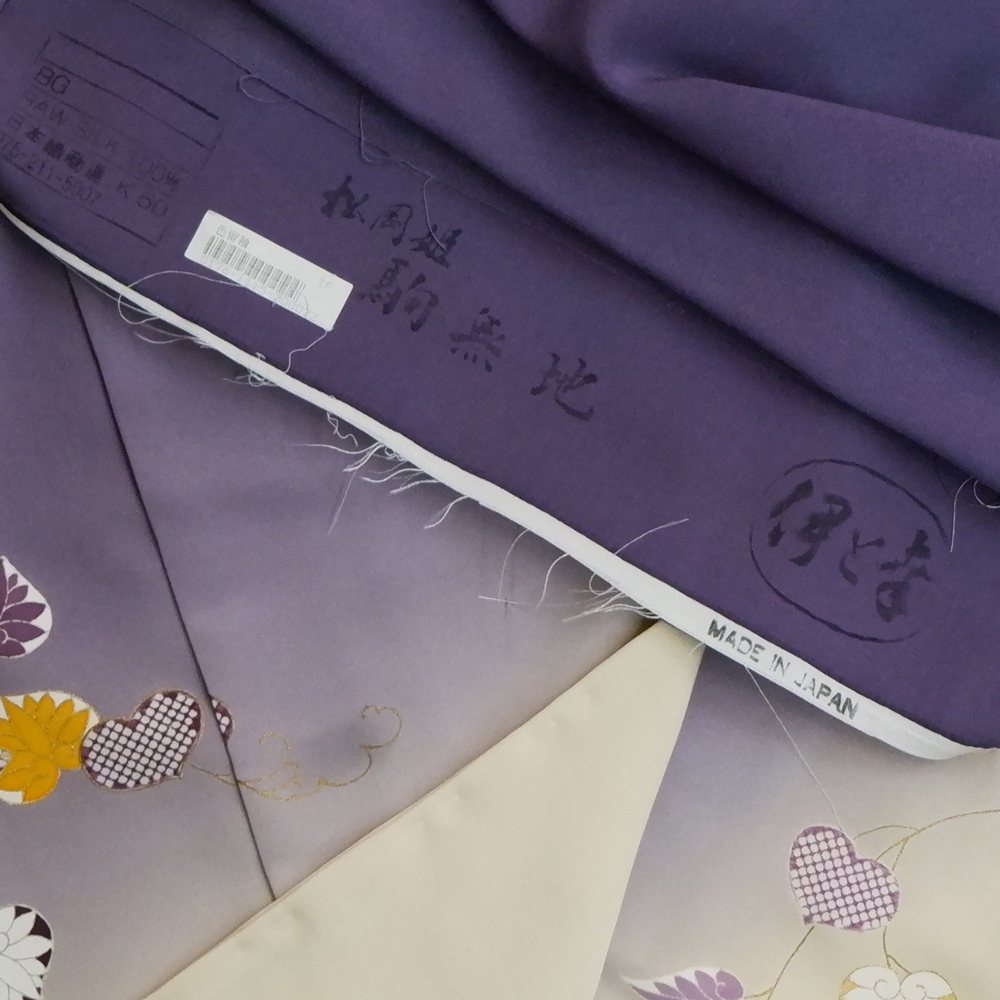 工芸キモノ野口謹製　色留袖【菊に葵】　