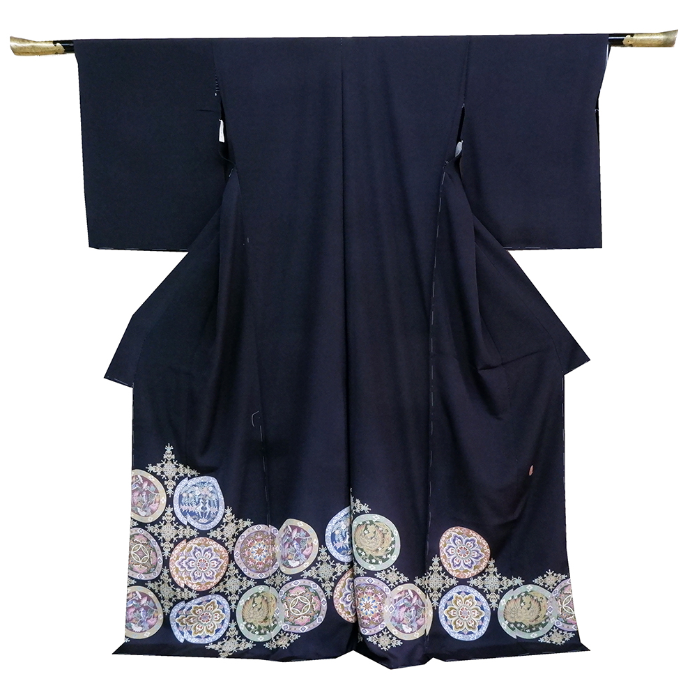 源寛作　本加賀友禅　色留袖【吉祥華鳥文】