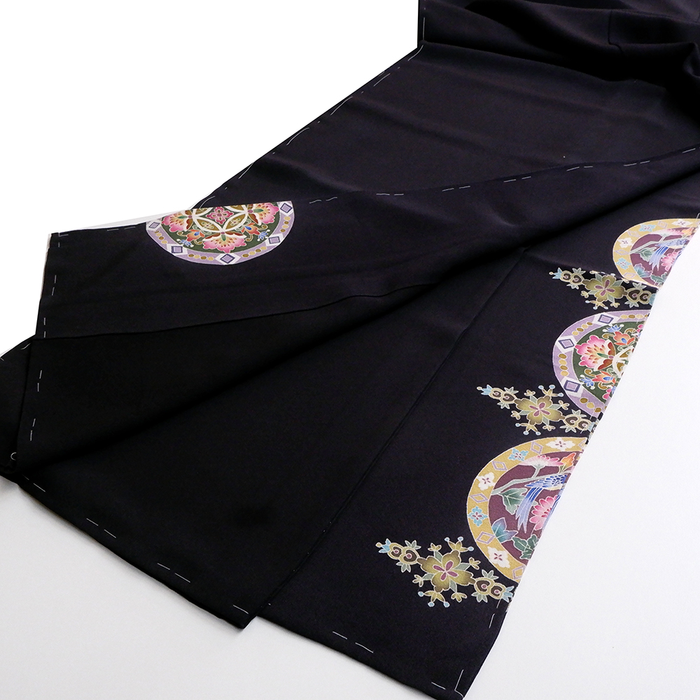 源寛作　本加賀友禅　色留袖【吉祥華鳥文】　