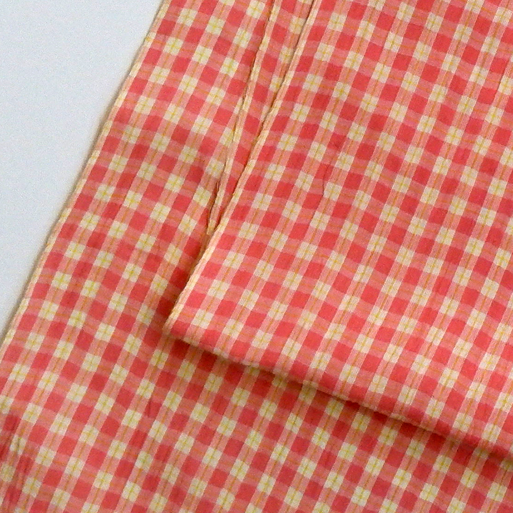 小千谷　綿麻着尺反【桃色】　