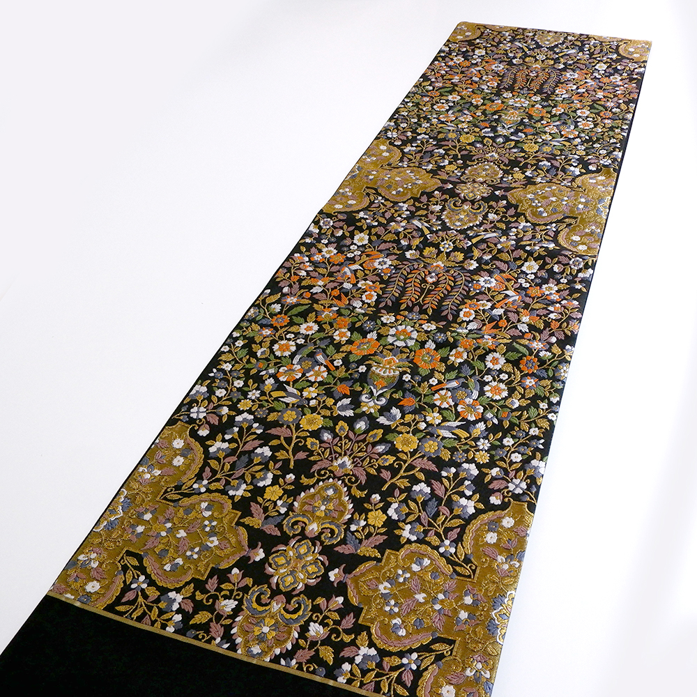 泰生織物　西陣織特選袋帯【草花紋】　