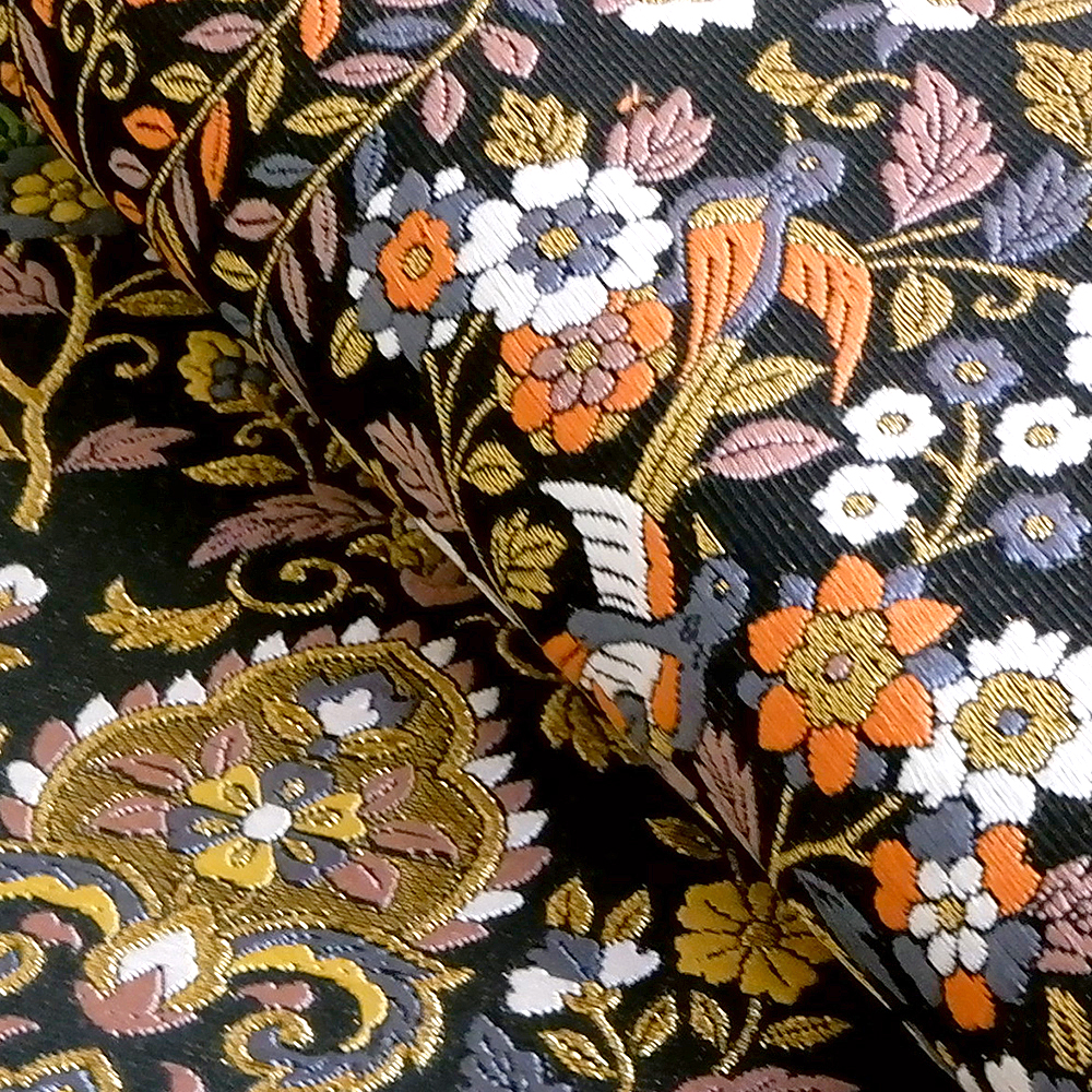 泰生織物　西陣織特選袋帯【草花紋】　