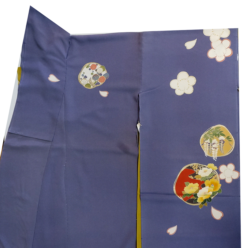 浜ちりめん　本染振袖【花貝合わせ】　