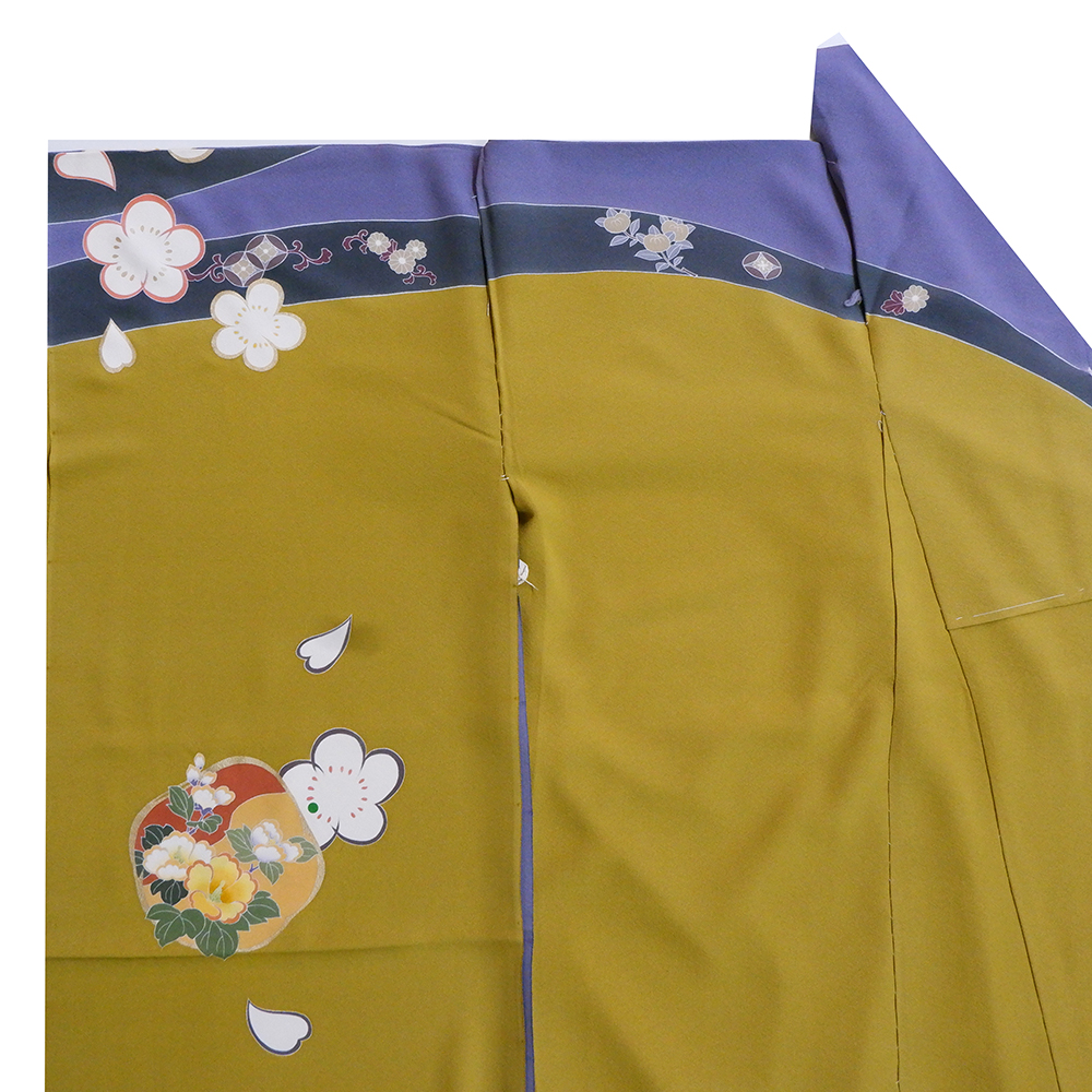 浜ちりめん　本染振袖【花貝合わせ】　