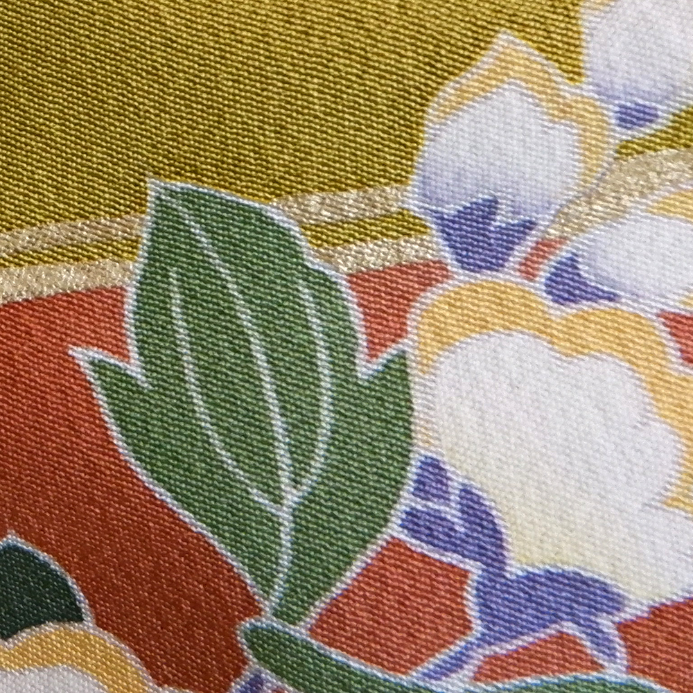 浜ちりめん　本染振袖【花貝合わせ】　