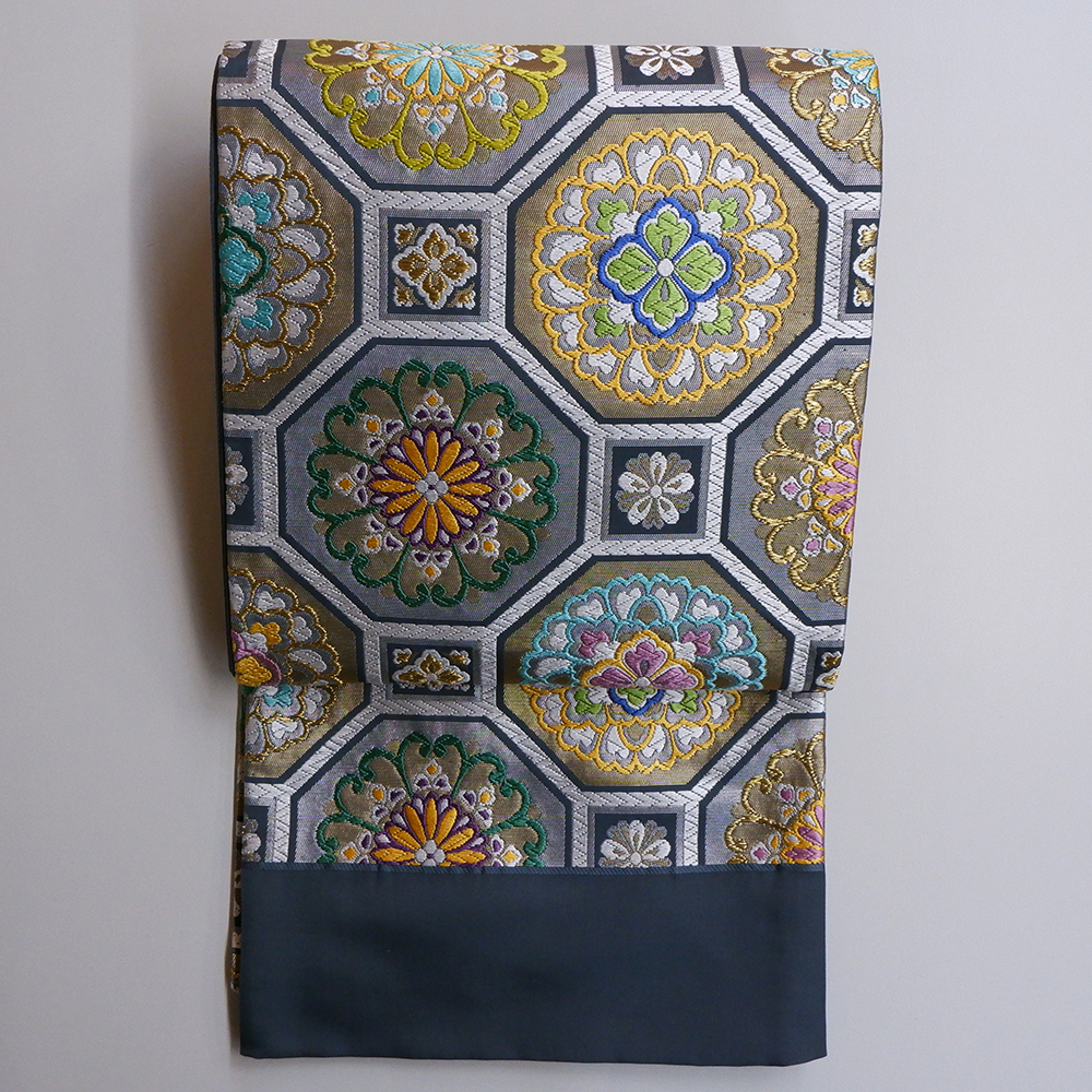 都謹製　本場筑前博多織　西陣織袋帯【蜀江華文】　