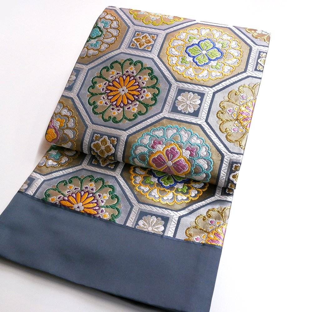 都謹製　本場筑前博多織　西陣織袋帯【蜀江華文】　