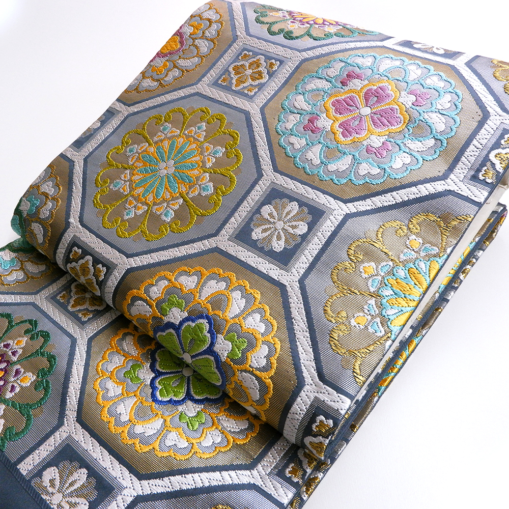 都謹製　本場筑前博多織　西陣織袋帯【蜀江華文】　