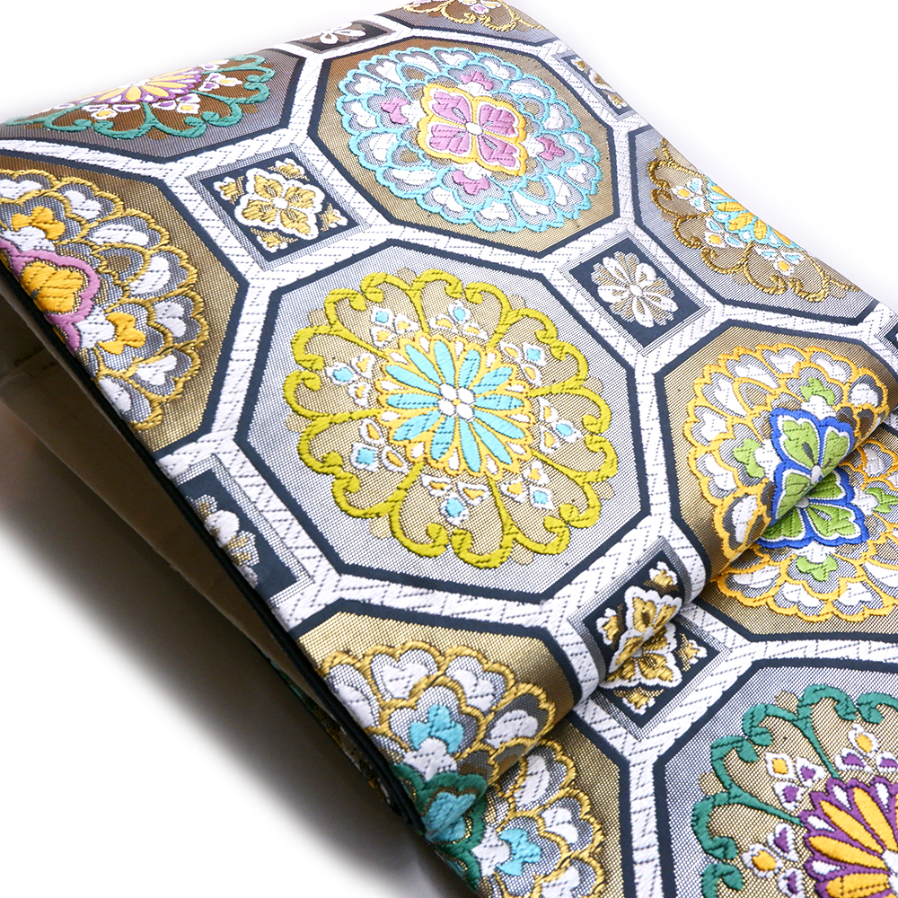 都謹製　本場筑前博多織　西陣織袋帯【蜀江華文】　