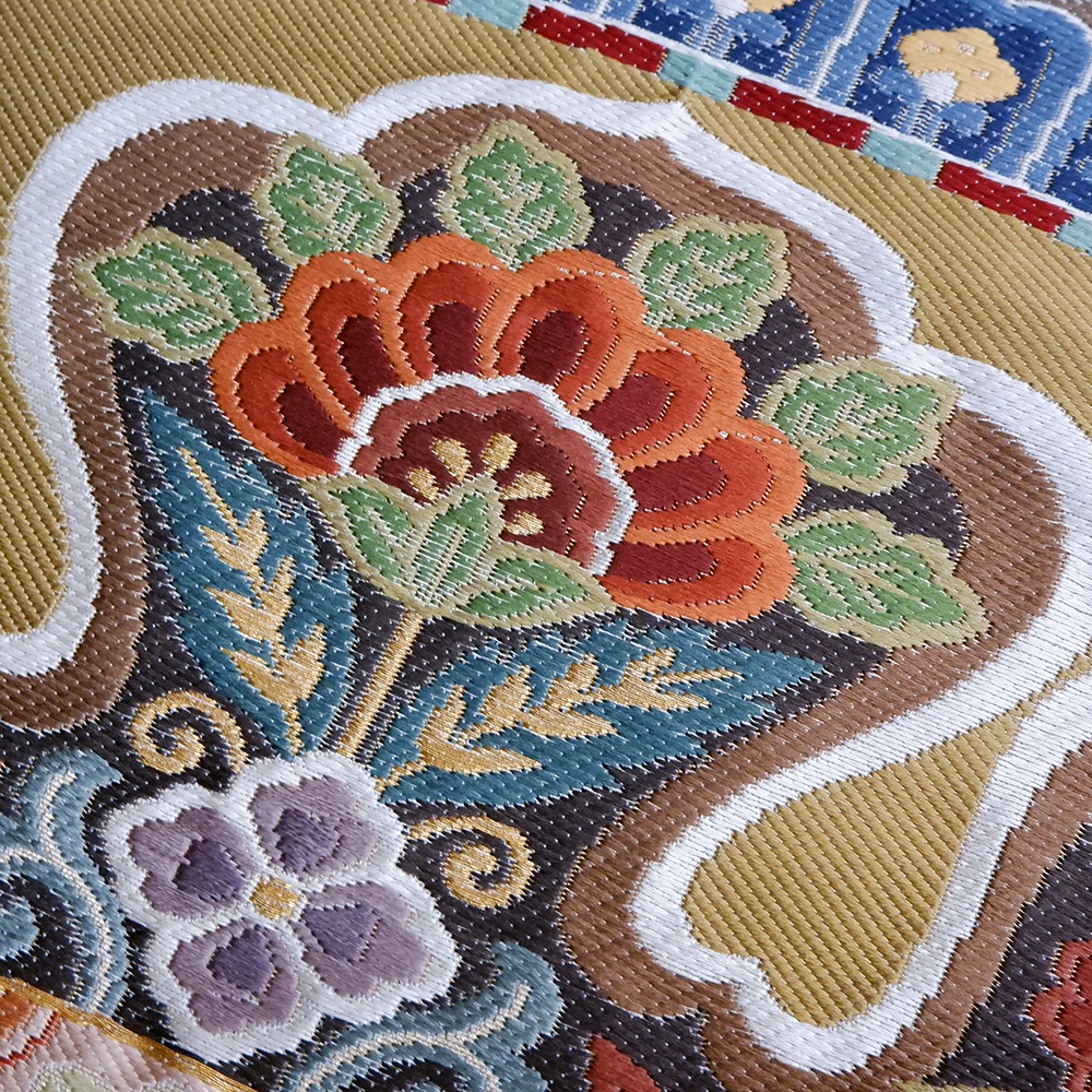 大西織物謹製　西陣織　手織袋帯【天平唐花秀文】