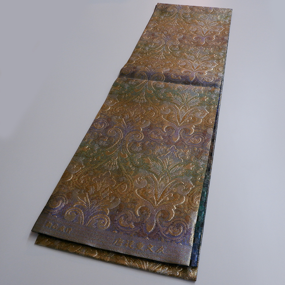 佐波理謹製　袋帯【唐花重文反】　