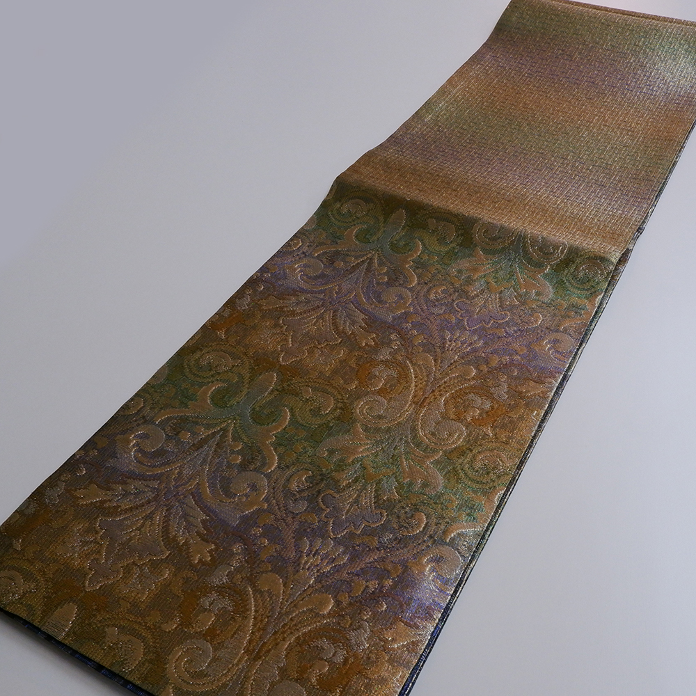 佐波理謹製　袋帯【唐花重文反】　