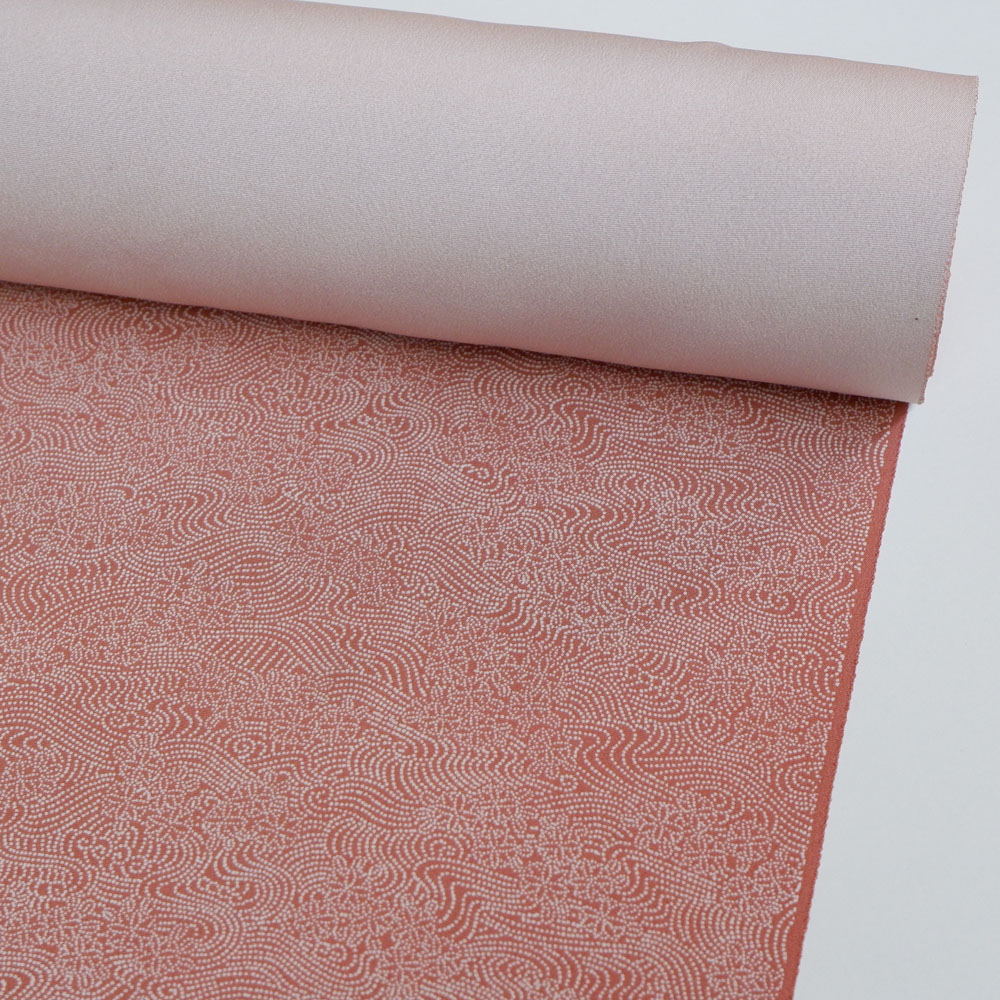 竺仙謹製　江戸小紋万　流水に菊　