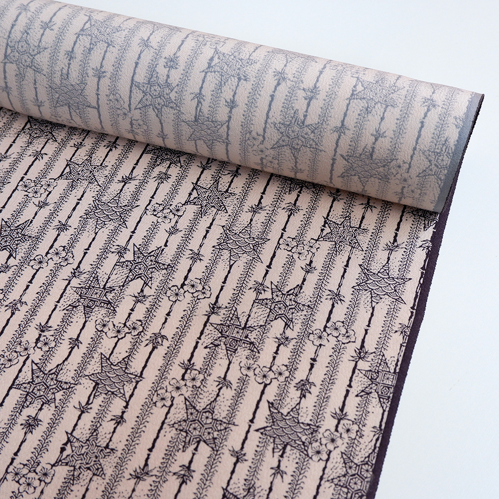 竺仙謹製　江戸小紋万　藤に楓　