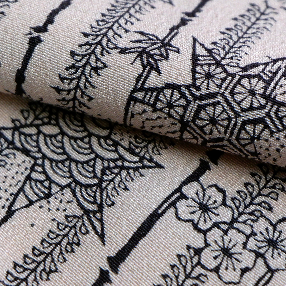 竺仙謹製　江戸小紋万　藤に楓　