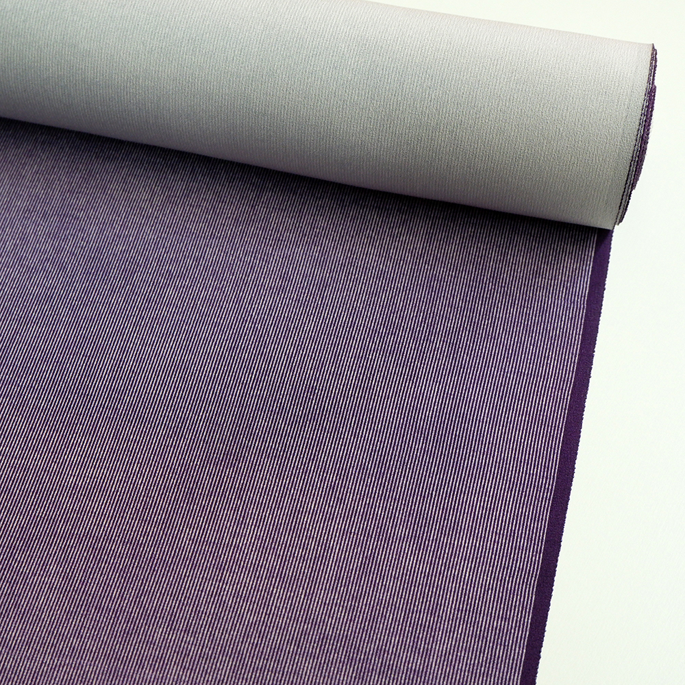 竺仙謹製　江戸小紋万　玉縞　万筋　紫　