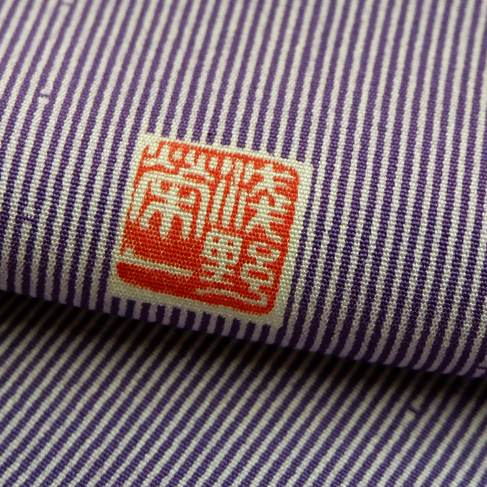 竺仙謹製　江戸小紋万縞柄竹入万筋　