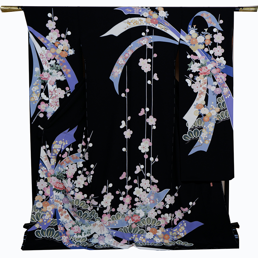 関芳謹製　本染め振袖【束ね熨斗】