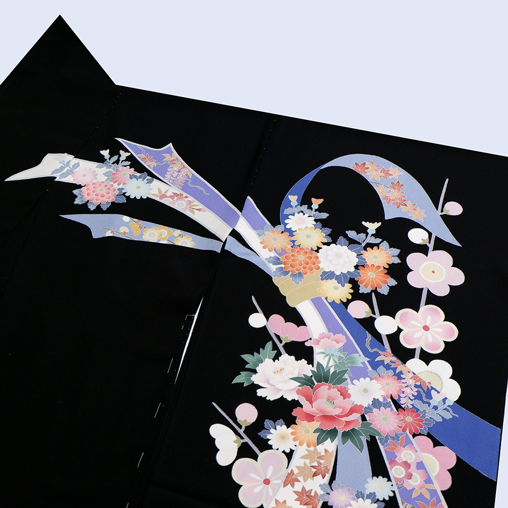 関芳謹製　本染め振袖【束ね熨斗】