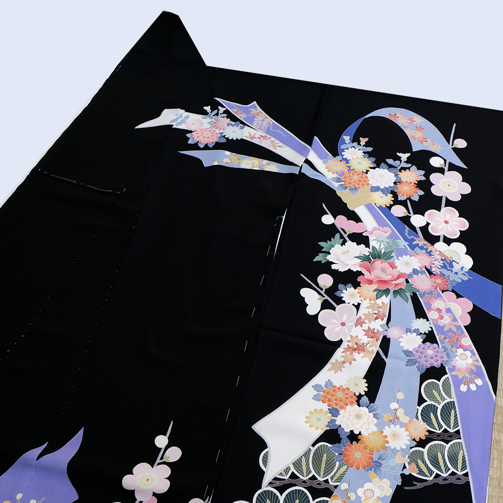 関芳謹製　本染め振袖【束ね熨斗】