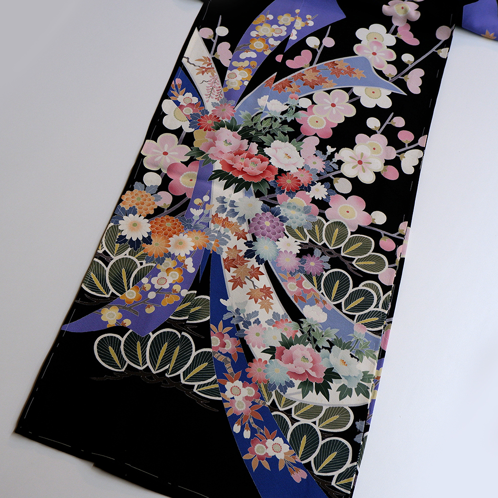 関芳謹製　本染め振袖【束ね熨斗】