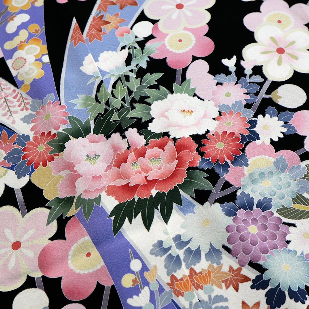 関芳謹製　本染め振袖【束ね熨斗】