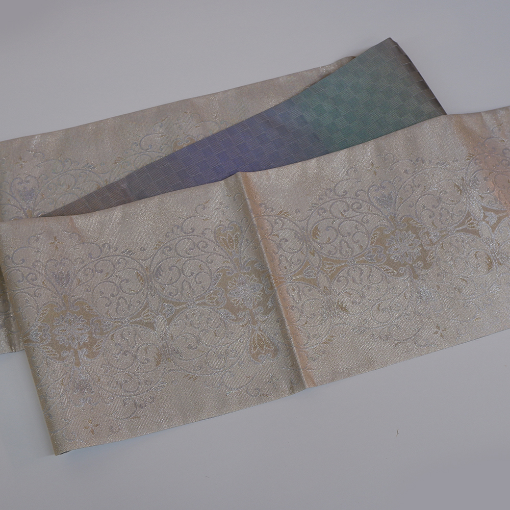 佐波理謹製　袋帯【洋風唐草】　