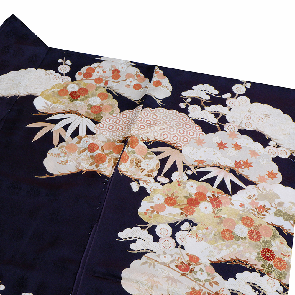 吉澤織物謹製　手描き振袖【松】　