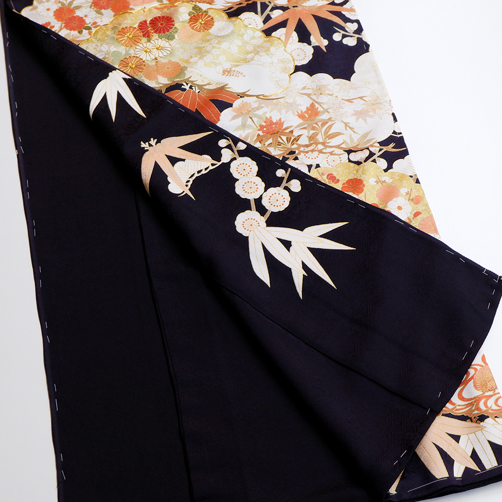 吉澤織物謹製　手描き振袖【松】　