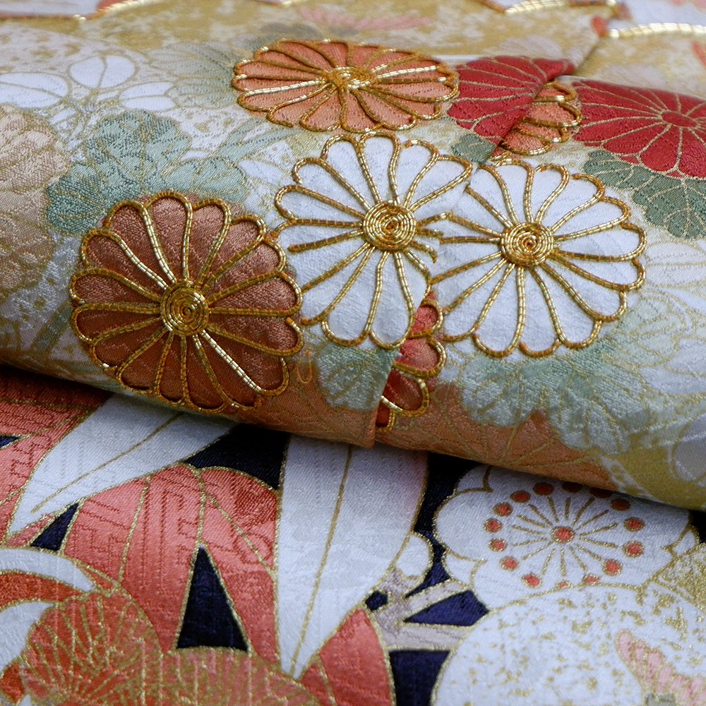 吉澤織物謹製　手描き振袖【松】　