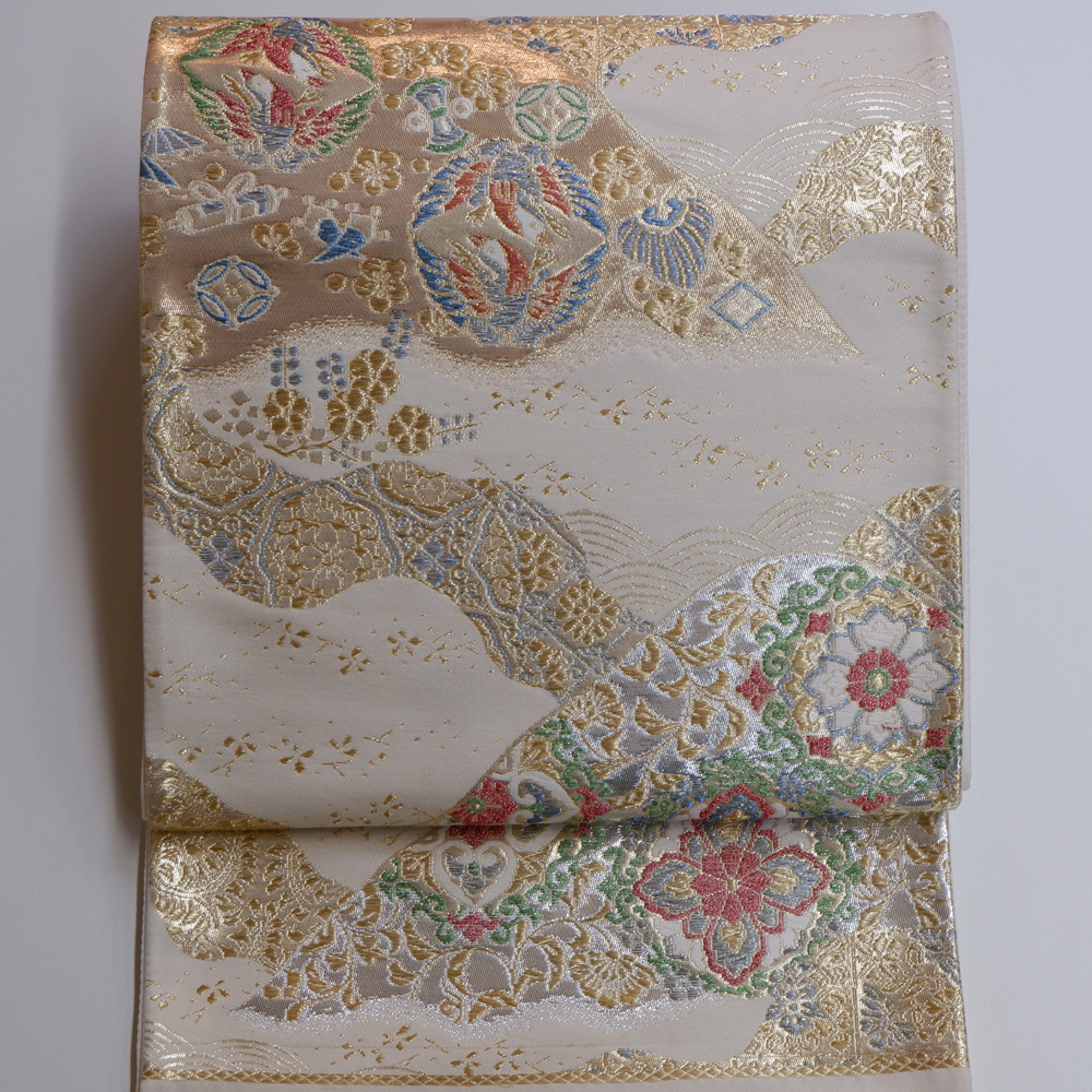 特選　袋帯【山に吉祥文様】　