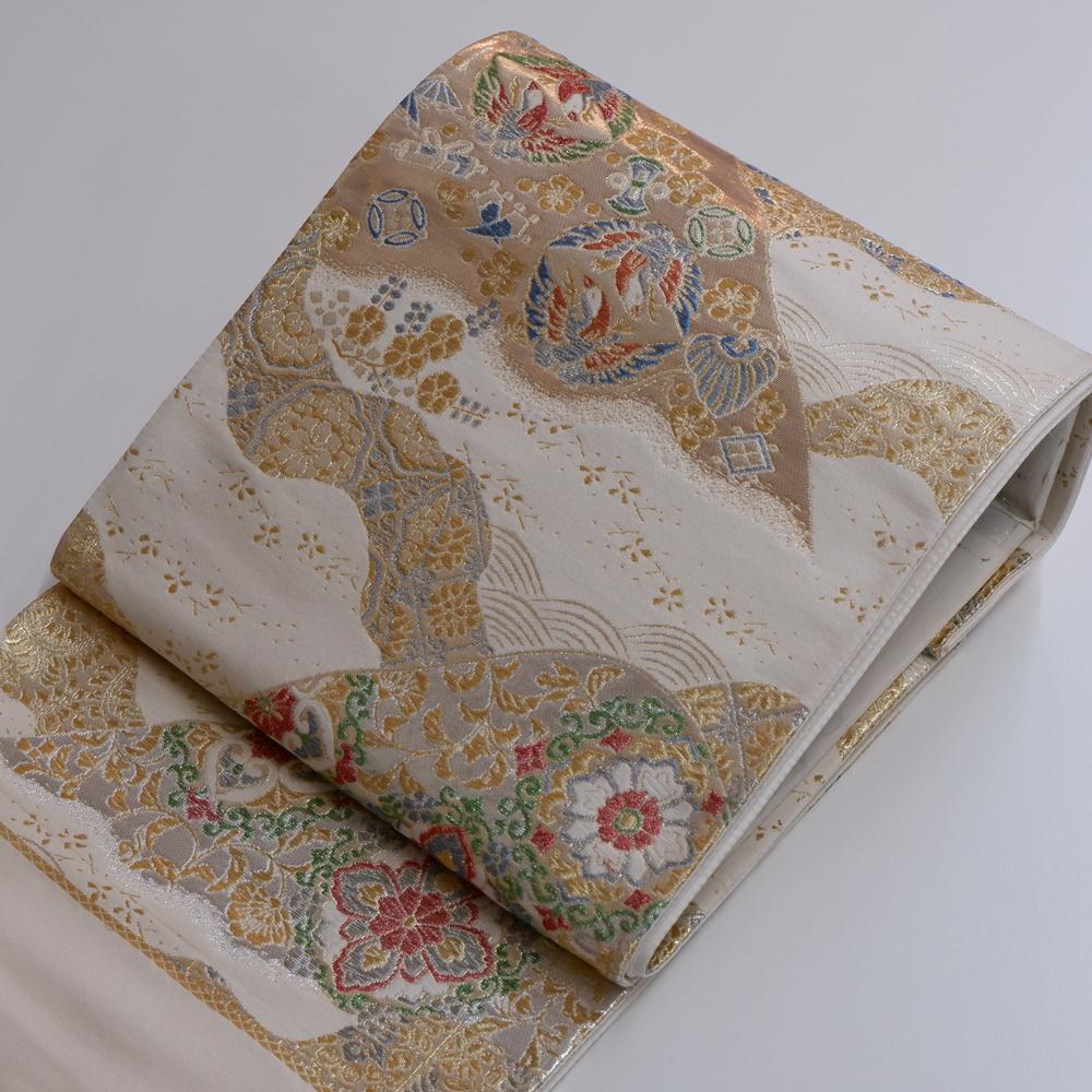 特選　袋帯【山に吉祥文様】　