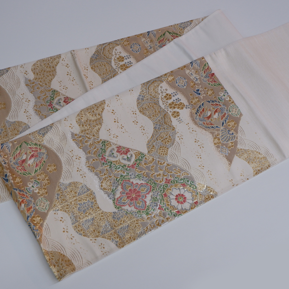 特選　袋帯【山に吉祥文様】　