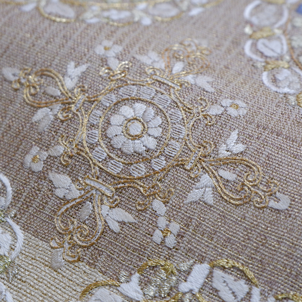 かつ鵬　一繍庵謹製　袋帯【国宝　四騎獅子狩文錦】