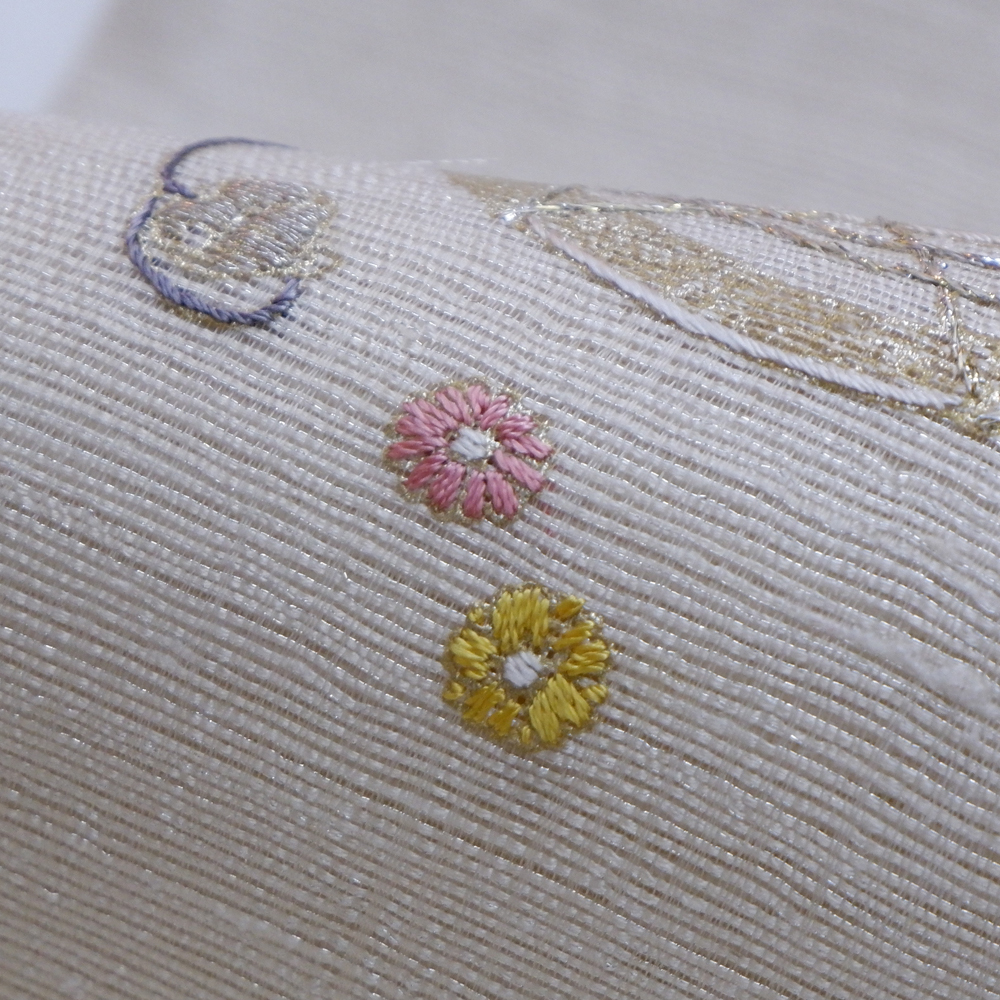 かつ鵬　一繍庵謹製　袋帯【でんでん太鼓と狛犬】