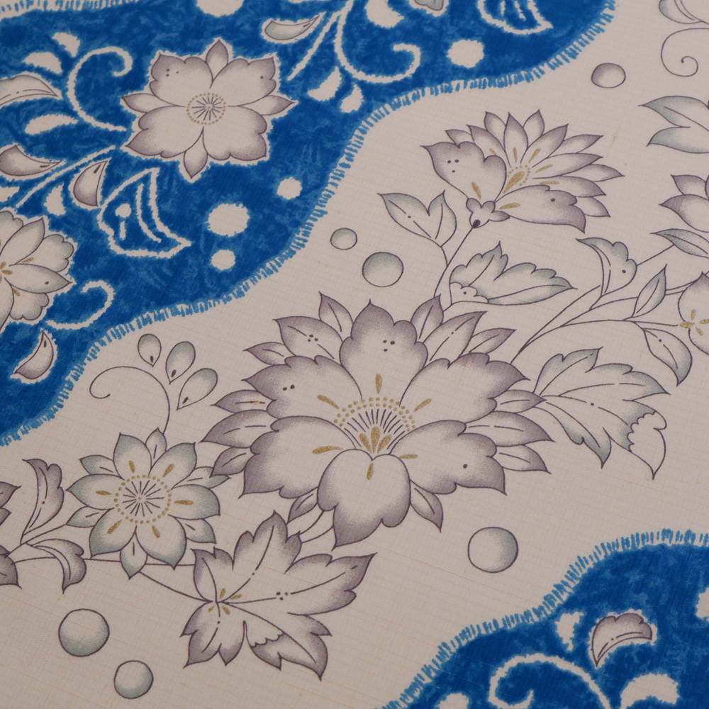 結城紬　着尺反【洋花】　