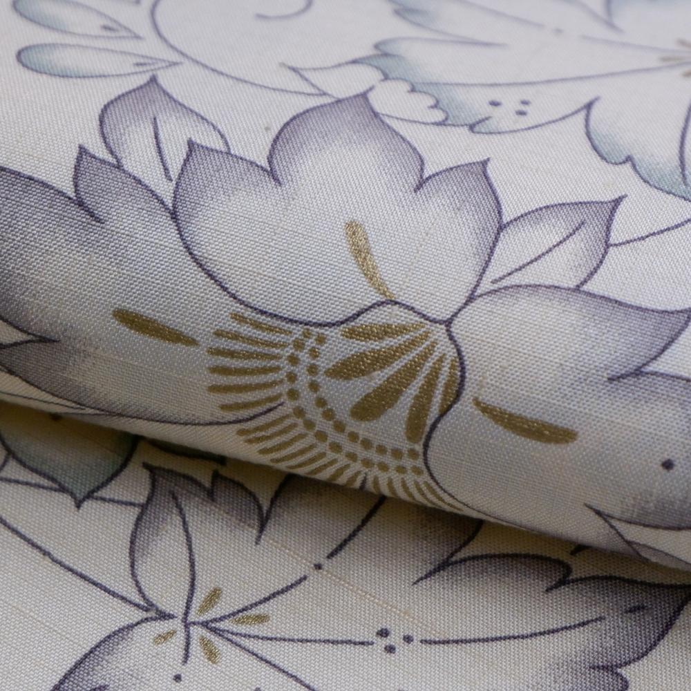 結城紬　着尺反【洋花】　