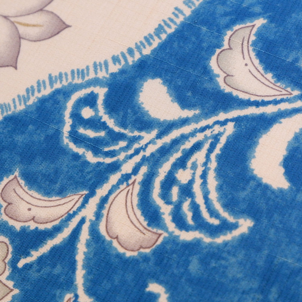 結城紬　着尺反【洋花】　