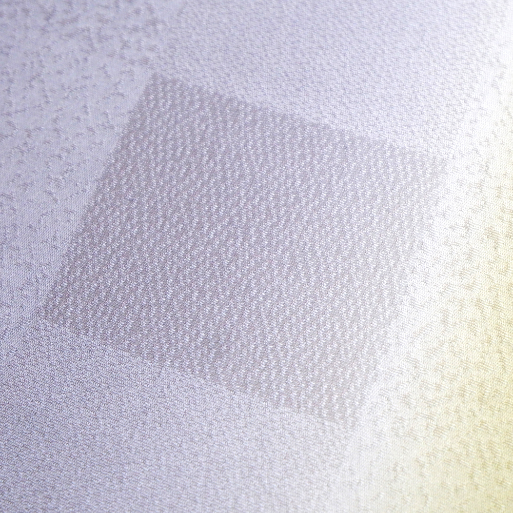 紐の渡敬謹製　正絹帯揚げ【黄緑×紫】