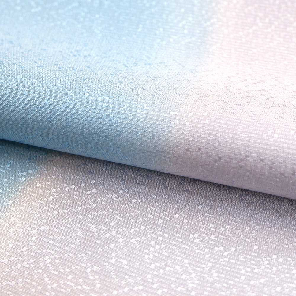 紐の渡敬謹製　正絹帯揚げ【市松　水色×灰色】