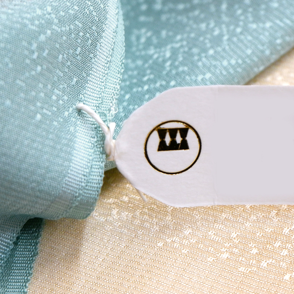 紐の渡敬謹製　正絹帯揚げ【薄緑×橙】