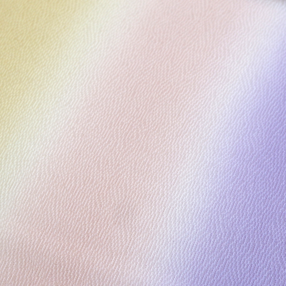 紐の渡敬謹製　正絹帯揚げ【紫×桃×橙】