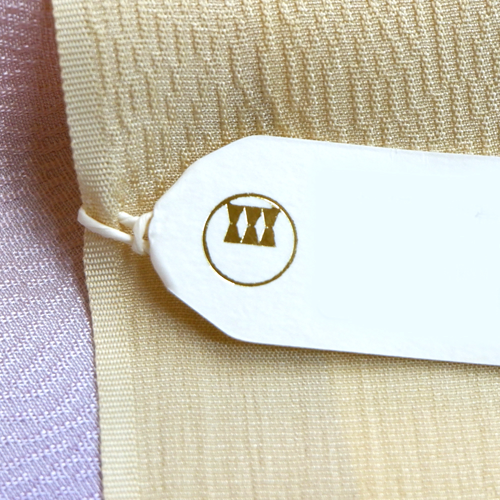 紐の渡敬謹製　正絹帯揚げ【紫×桃×橙】