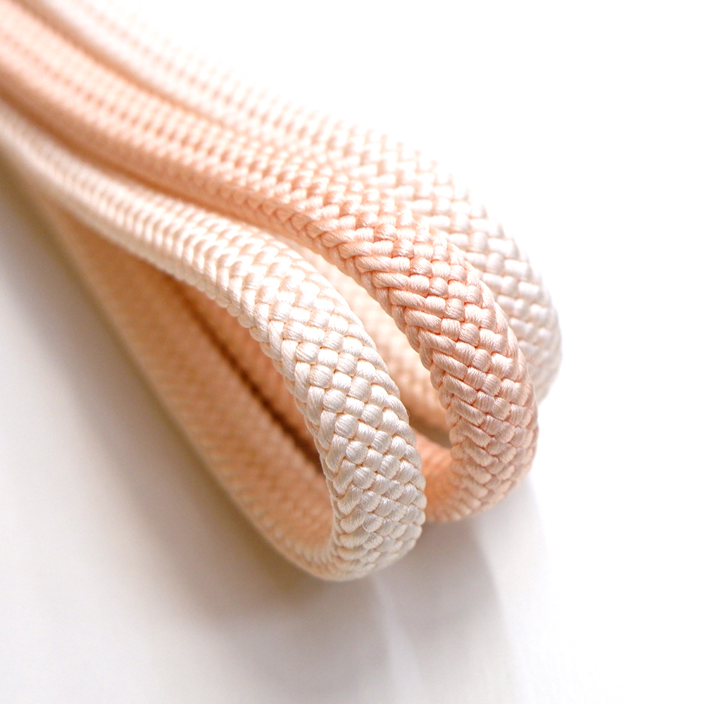 紐の渡敬謹製　正絹帯締め【薄ピンク】