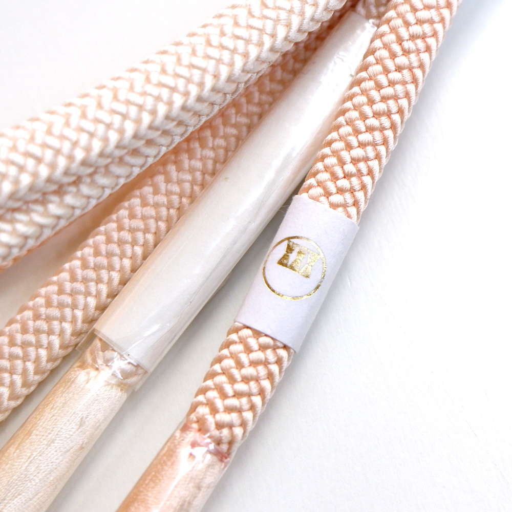 紐の渡敬謹製　正絹帯締め【薄ピンク】