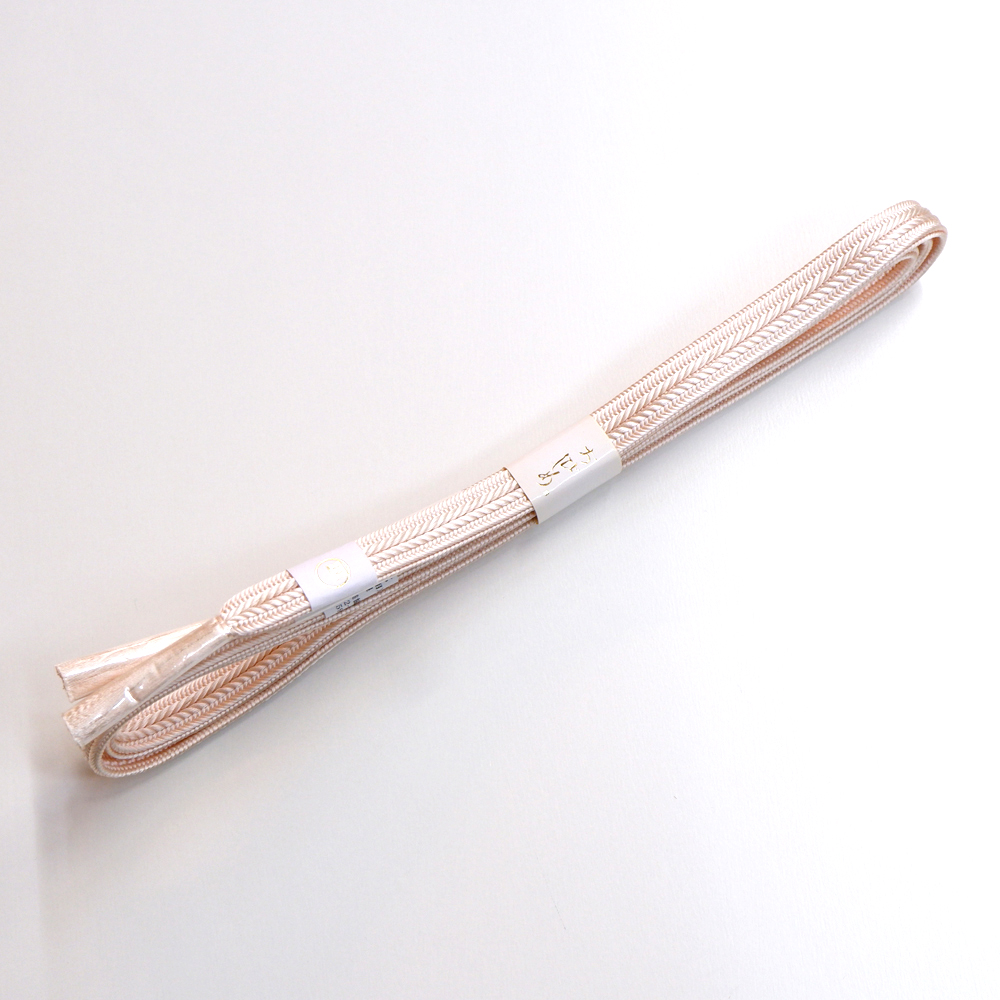 紐の渡敬謹製　正絹帯締め【桜色】