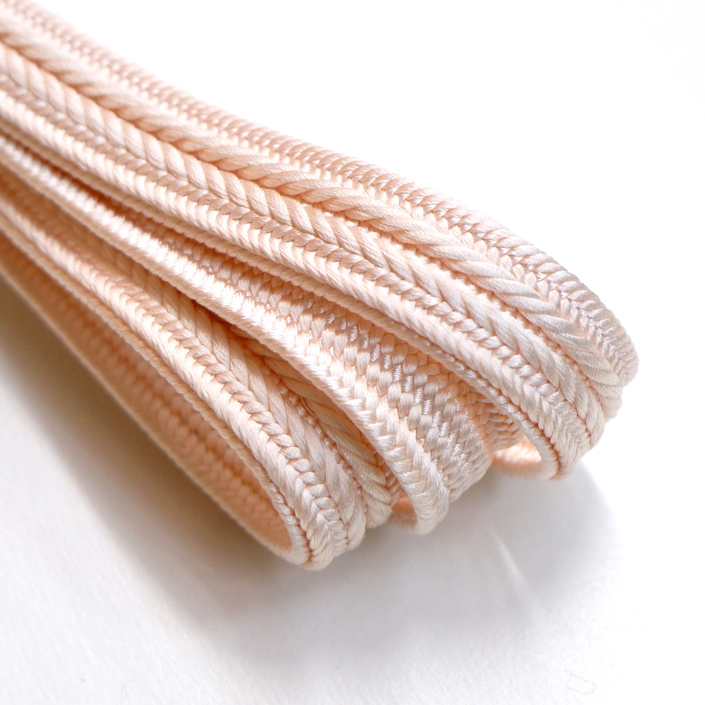 紐の渡敬謹製　正絹帯締め【桜色】