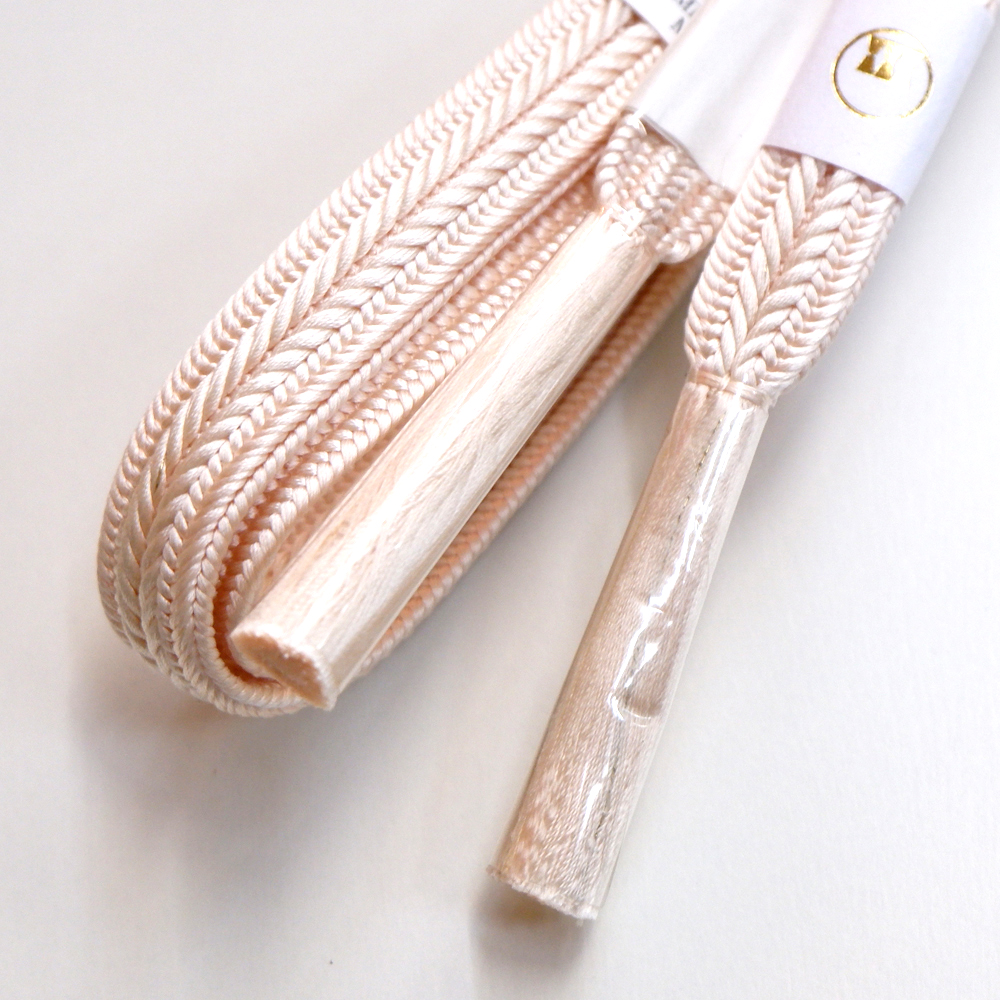 紐の渡敬謹製　正絹帯締め【桜色】